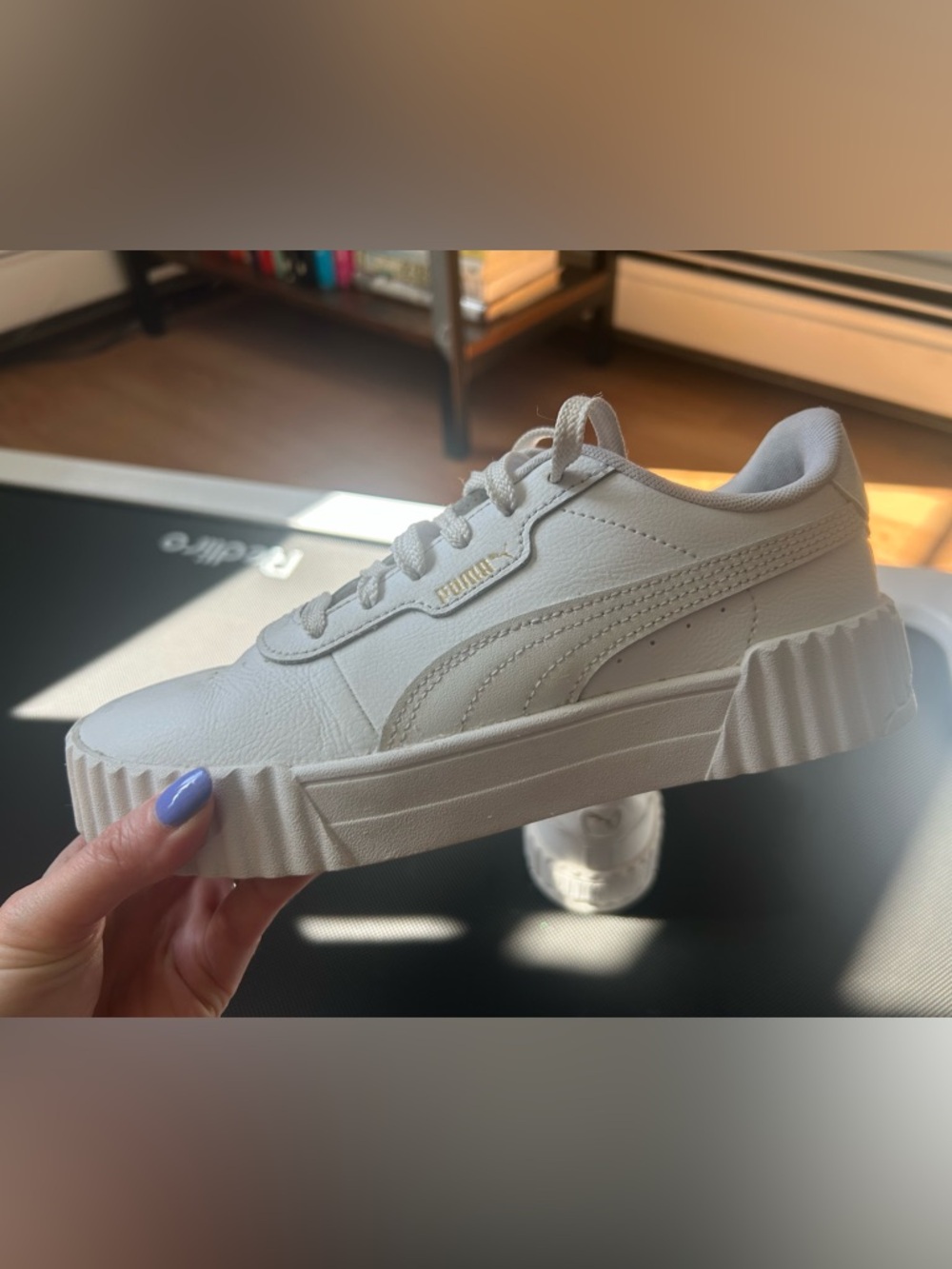 PUMA white Carina sneakers